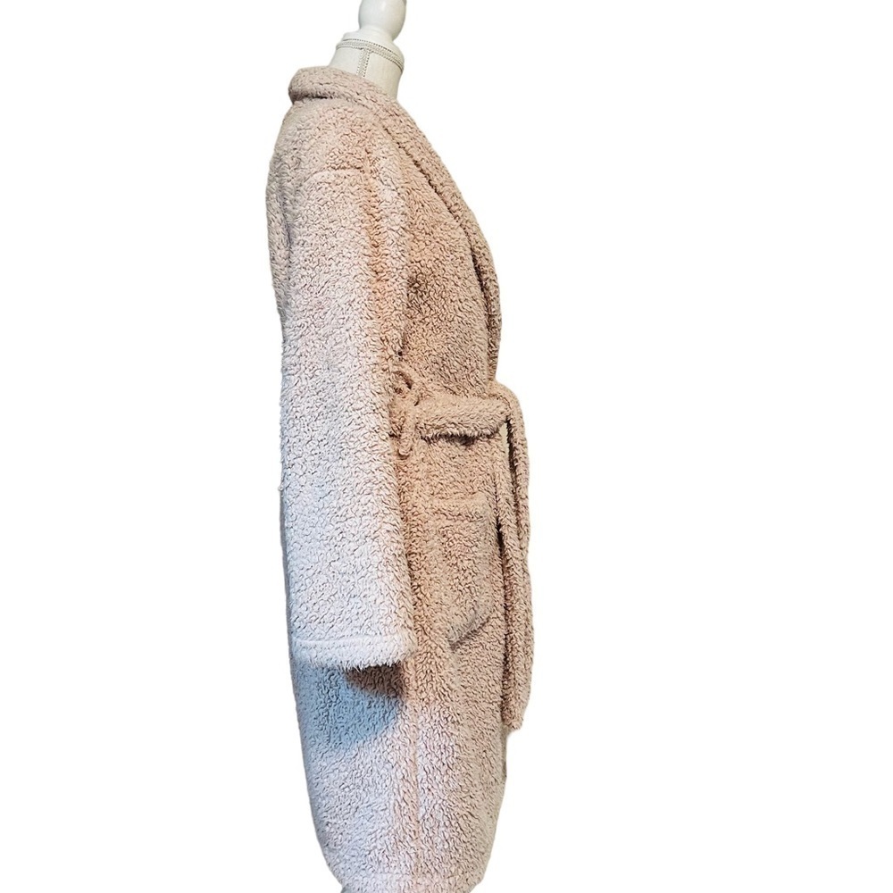 POTTERY BARN BEIGE TEDDY ROBE EST SIZE LARGE - Picture 5 of 9